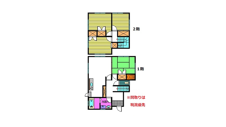 >唐津市久里 久里借家 4LDK 間取り図